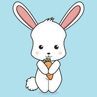 schattige konijn mascotte karakter illustratie vector