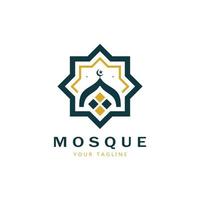 Islamitisch moskee logo vector icoon sjabloon