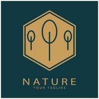 natuur vector logo. met bomen, rivieren, zeeën, bergen, bedrijf emblemen, reizen insignes, , ecologisch Gezondheid