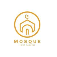 Islamitisch moskee logo vector icoon sjabloon