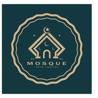 Islamitisch moskee logo vector icoon sjabloon