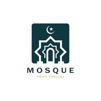 Islamitisch moskee logo vector icoon sjabloon