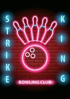 neon bowlingclub vector