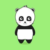 schattige panda mascotte karakter illustratie vector