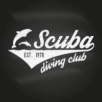 scuba duiken club. vector illustratie.