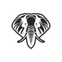 dromerig zwart en wit olifant logo naar geven uw merk een elegant Look. vector