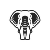 zwart en wit olifant logo dat straalt uit elegantie, perfect voor uw merk. vector