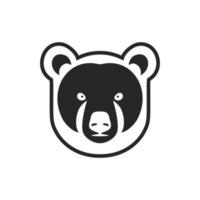 elegant zwart en wit beer logo vector illustratie.