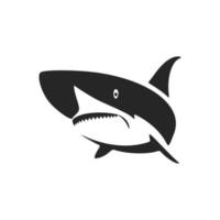 abstract zwart en wit haai logo, perfect naar staan voor uw merk elegant. vector