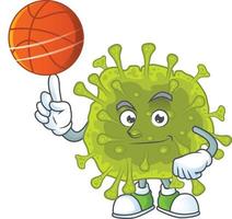 een tekenfilm karakter van coronavirus verspreiding vector