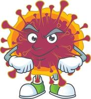 een tekenfilm karakter van verspreiden coronavirus vector