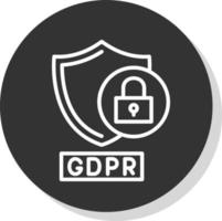 gdpr rechtszaak vector icoon ontwerp