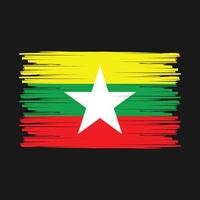 Myanmar vlag borstel my vector