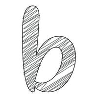 3d illustratie van klein brief b vector