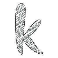 3d illustratie van klein brief k vector
