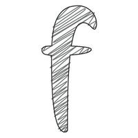 3d illustratie van klein brief f vector