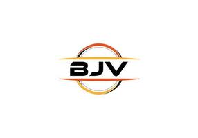bjv brief royalty Ovaal vorm logo. bjv borstel kunst logo. bjv logo voor een bedrijf, bedrijf, en reclame gebruiken. vector