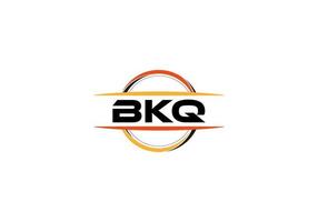 bkq brief royalty Ovaal vorm logo. bkq borstel kunst logo. bkq logo voor een bedrijf, bedrijf, en reclame gebruiken. vector