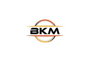 bkm brief royalty Ovaal vorm logo. bkm borstel kunst logo. bkm logo voor een bedrijf, bedrijf, en reclame gebruiken. vector