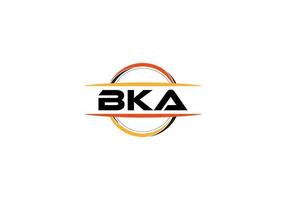 bka brief royalty Ovaal vorm logo. bka borstel kunst logo. bka logo voor een bedrijf, bedrijf, en reclame gebruiken. vector