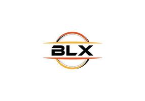 blx brief royalty Ovaal vorm logo. blx borstel kunst logo. blx logo voor een bedrijf, bedrijf, en reclame gebruiken. vector