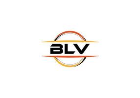 blv brief royalty Ovaal vorm logo. blv borstel kunst logo. blv logo voor een bedrijf, bedrijf, en reclame gebruiken. vector