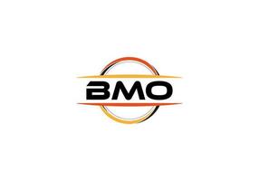 bmo brief royalty Ovaal vorm logo. bmo borstel kunst logo. bmo logo voor een bedrijf, bedrijf, en reclame gebruiken. vector