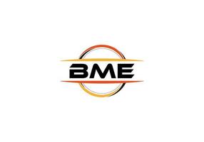 bme brief royalty Ovaal vorm logo. bme borstel kunst logo. bme logo voor een bedrijf, bedrijf, en reclame gebruiken. vector