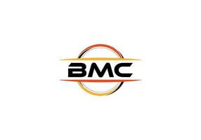 bmc brief royalty Ovaal vorm logo. bmc borstel kunst logo. bmc logo voor een bedrijf, bedrijf, en reclame gebruiken. vector