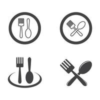 restaurant logo afbeeldingen instellen vector