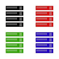 server ingesteld op witte achtergrond vector