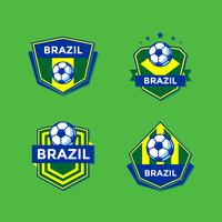 Braziliaanse voetbal Patches Vector