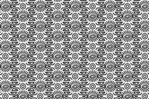 textiel patroon in zwart en wit kleur. abstract meetkundig bloemen patroon met zwart lijnen. oud fashioned arabesk motieven. vector