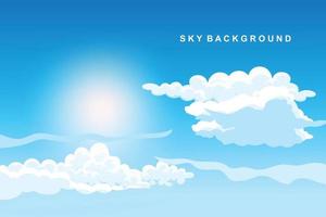 wolkenachtergrondontwerp, hemellandschapsillustratie, decoratievector, banners en posters vector