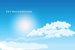 wolkenachtergrondontwerp, hemellandschapsillustratie, decoratievector, banners en posters vector