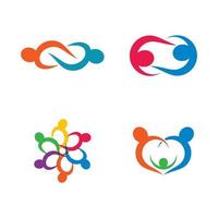 gemeenschapszorg logo afbeeldingen ontwerpset vector