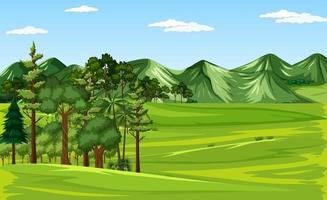 een groene natuur landschap-achtergrond vector