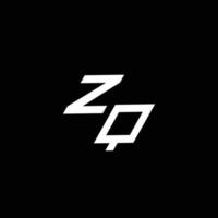 zq logo monogram met omhoog naar naar beneden stijl modern ontwerp sjabloon vector