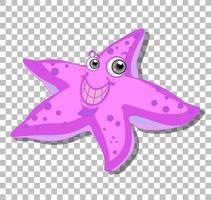 lachende starfish stripfiguur geïsoleerd vector