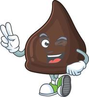 chocola conitos tekenfilm karakter vector
