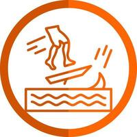 skimboarden vector icoon ontwerp