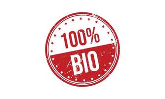 100 procent bio rubber postzegel vector