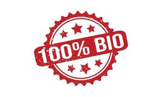 100 procent bio rubber postzegel vector