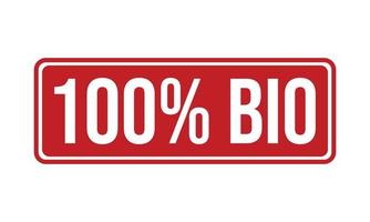 100 procent bio rubber postzegel vector