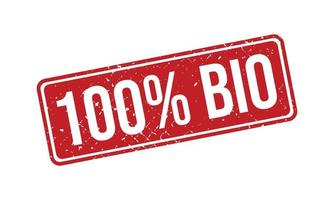 100 procent bio rubber postzegel vector