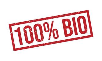 100 procent bio rubber postzegel vector