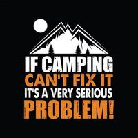 camping t-shirt ontwerp vector