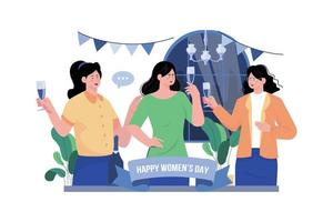 Internationale vrouwen dag illustratie concept Aan wit achtergrond vector