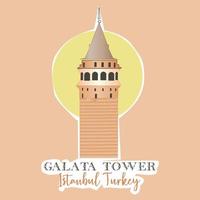 galata toren kalkoen vector