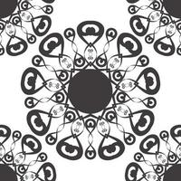 vector abstracte mandala patroon. kunst aan de muur. kleurboek kantpatroon de tatoeage. ontwerp voor een behangverf overhemd en tegelstickerontwerp, decoratief cirkelornament in etnisch oosterse stijl